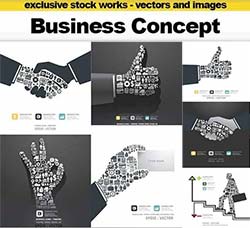 抽象的矢量素材(经营理念)：Business Concept,10xEPS